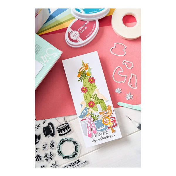 Sizzix A5 Clear Stamps Set 30/Pkg By Catherine Pooler - 12 Days Of Christmas*