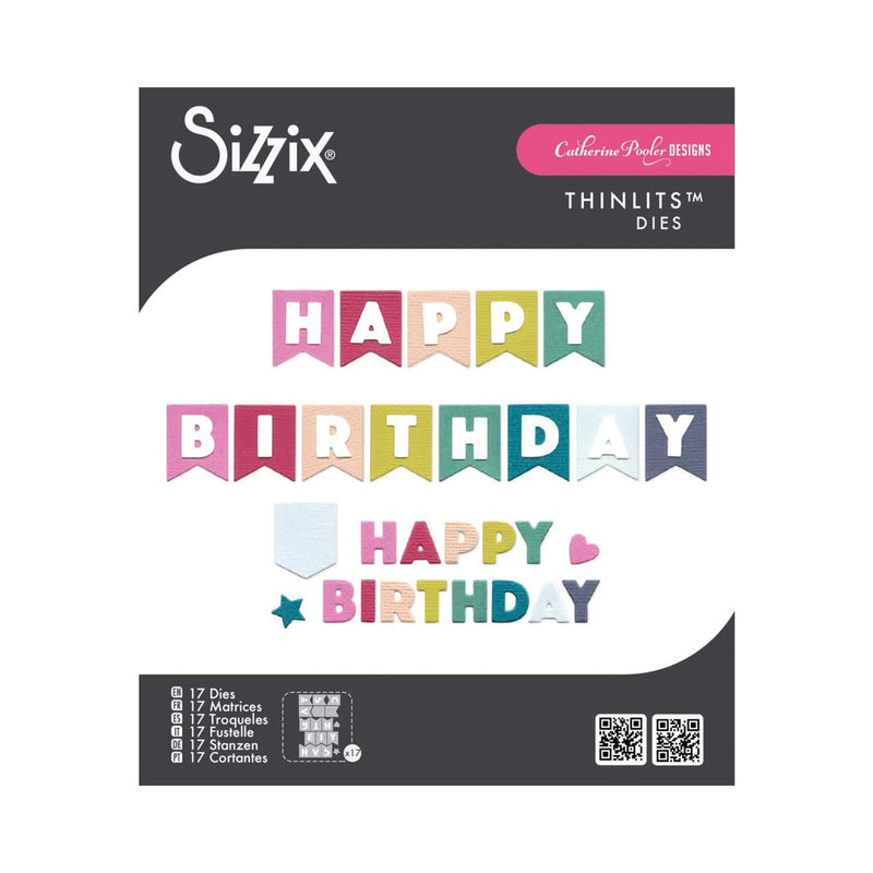 Sizzix Thinlits Die Set By Catherine Pooler 17/Pkg - Birthday Bunting