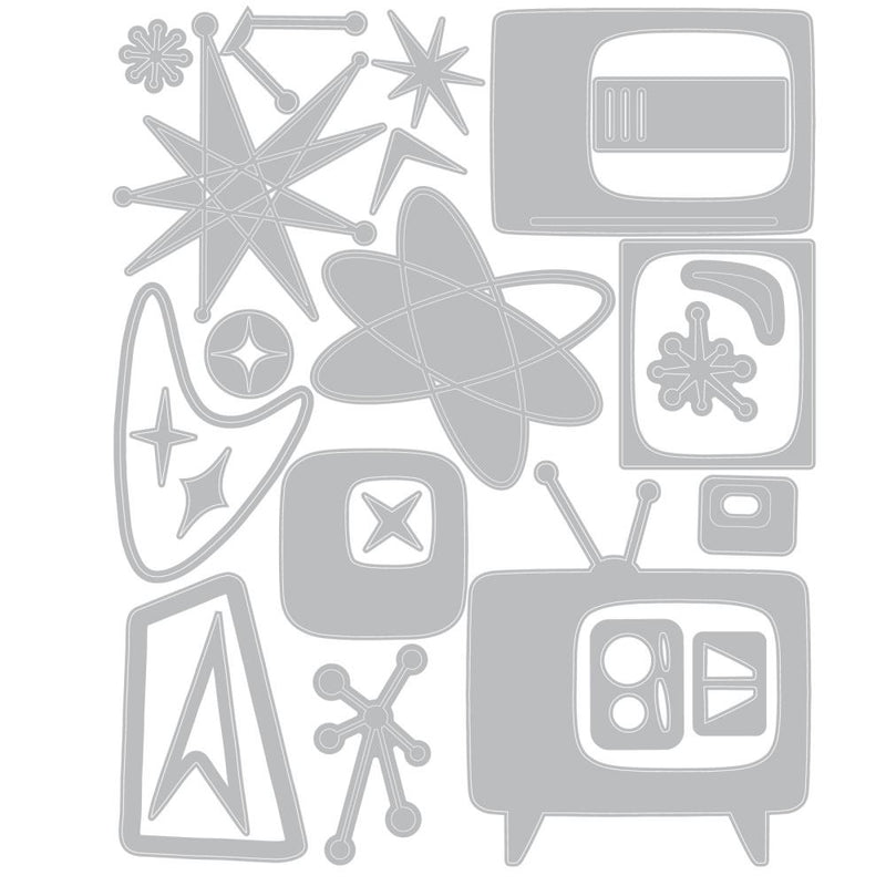 Sizzix Thinlits Die Set 24/Pkg by Tim Holtz - Vault Atomic Retro