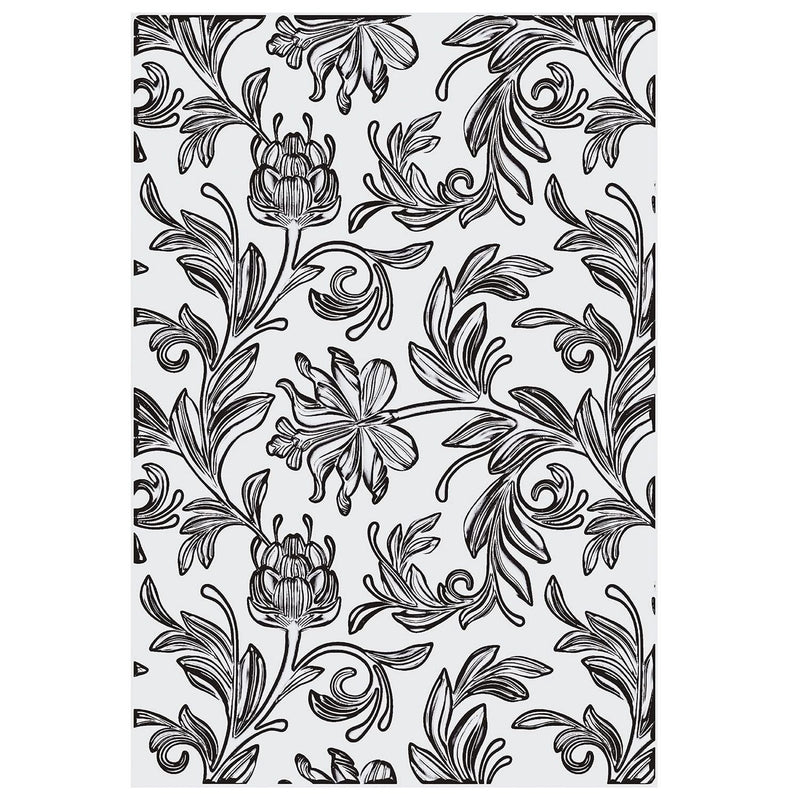 Sizzix 3D Texture Fades Embossing Folder A5 By Tim Holtz - Botanical