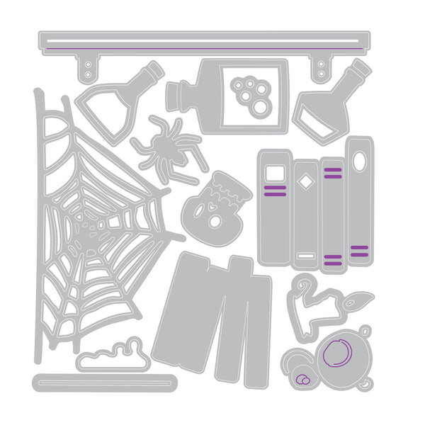 Sizzix Thinlits Die Set 14/Pkg & 2D Texture Fade by Tim Holtz - Laboratory
