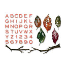 Sizzix Thinlits Die Set 43/Pkg by Tim Holtz - Vault Leaves + Sticks