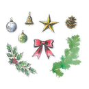 Sizzix Clear Stamps Set 9/Pkg w/ 8/Pkg Framelits Die Set by 49 and Market - Build a Wreath