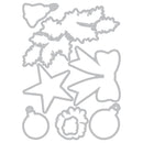 Sizzix Clear Stamps Set 9/Pkg w/ 8/Pkg Framelits Die Set by 49 and Market - Build a Wreath