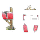 Sizzix Clear Stamps Set 8/Pkg w/ 6/Pkg Framelits Die Set by 49 and Market - Letter Drop
