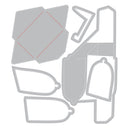 Sizzix Clear Stamps Set 8/Pkg w/ 6/Pkg Framelits Die Set by 49 and Market - Letter Drop