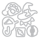 Sizzix Clear Stamps Set 13/Pkg w/ 12/Pkg Framelits Die Set by 49 and Market - Holiday Drop