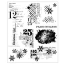 Sizzix Clear Stamps Set 11/Pkg by 49 & Market - Holiday Textures