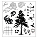 Sizzix Clear Stamps Set 13/Pkg w/ 2/Pkg Stencils Set by 49 & Market - Outdoor Essentials