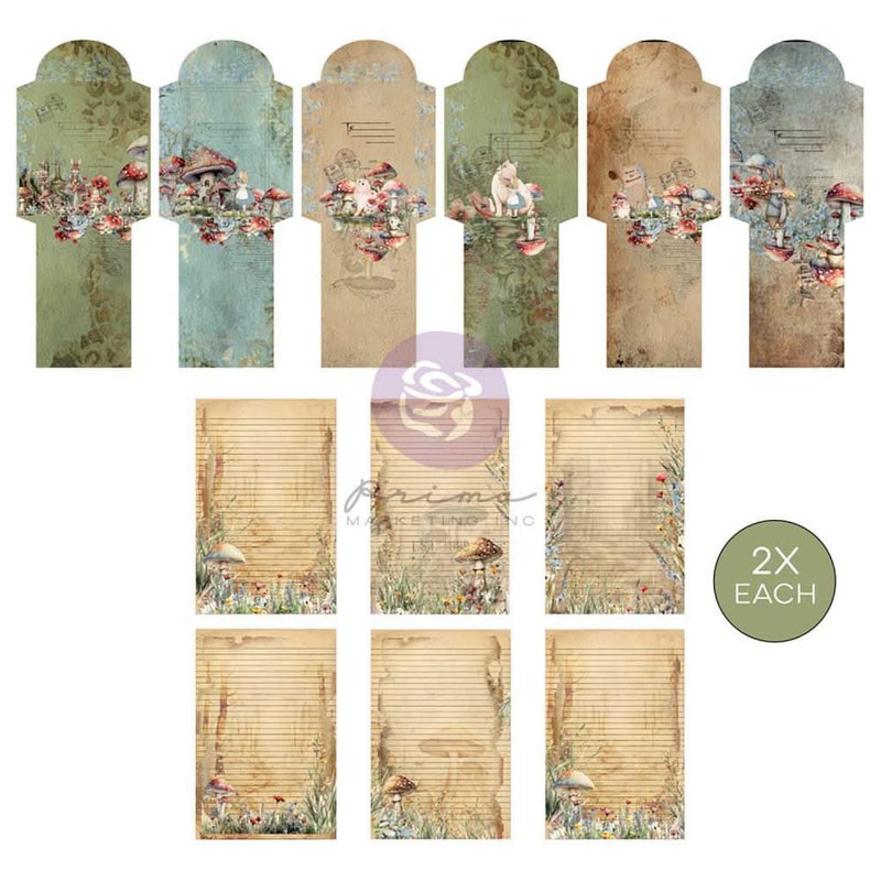 Prima Marketing Postcards & Envelopes 12/Pkg Return To Wonderland