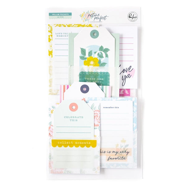 Pinkfresh Studio Vellum Die-Cuts Ephemera Pack 12/Pkg Picture Perfect*
