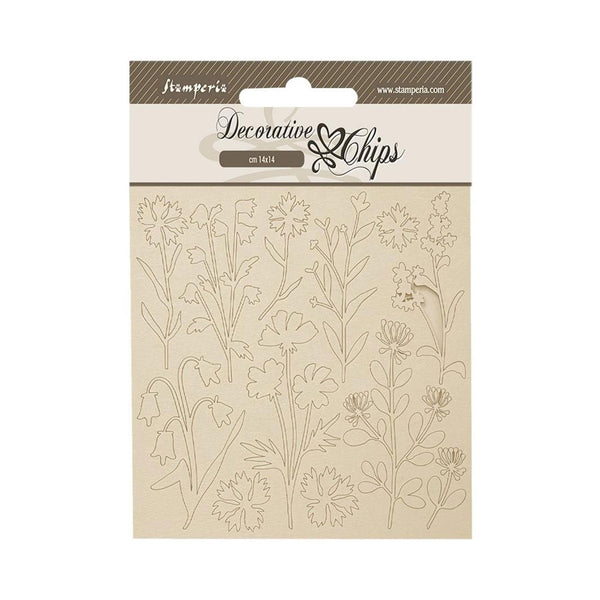 Stamperia Decorative Chips 5.5"x 5.5" - Forest Flowers*