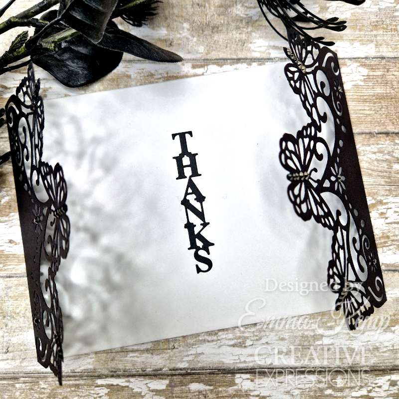 Creative Expressions Craft Dies By Sue Wilson  - Shadowed Stacked Sentiment - Thanks*