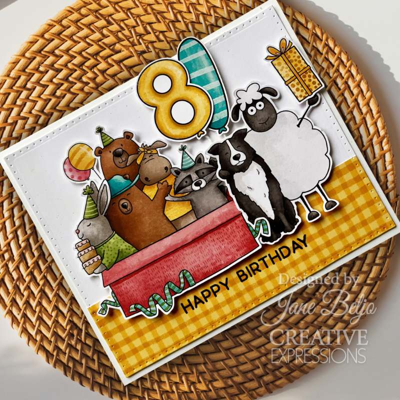 Creative Expressions Jane's Doodles Clear Stamp 4"x 6" - Partytime*