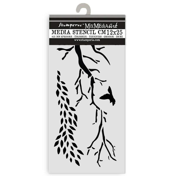 Stamperia Stencil 4.72"x 9.84" - Create Happiness Dewdrops - Branches