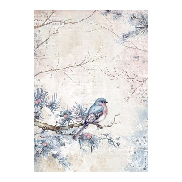 Stamperia Rice Paper Sheet A4 - Create Happiness Dewdrops - Bird