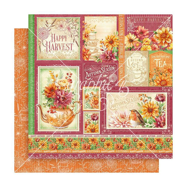 Graphic 45 Season To Celebrate Double-Sided Cardstock 12"x 12" - Autumn Floral*