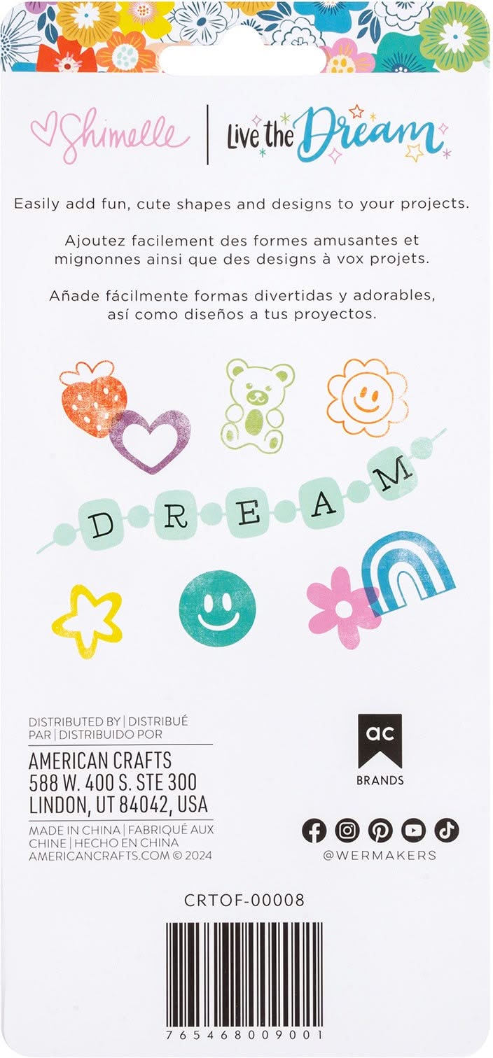 American Crafts Shimelle Live the Dream Friendship Stamps 53 pieces
