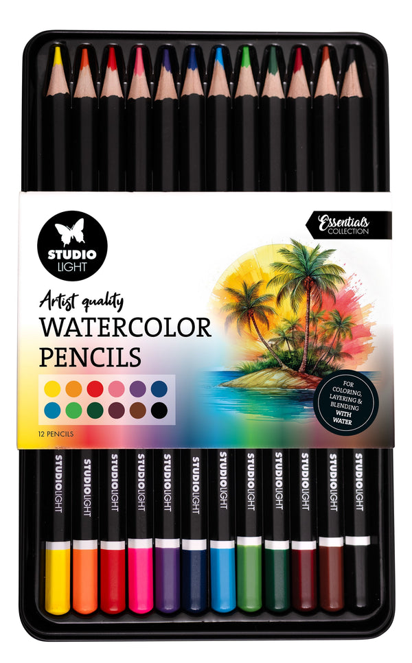 Studio Light Artist Quality Colour Pencils 12/Pkg Watercolour