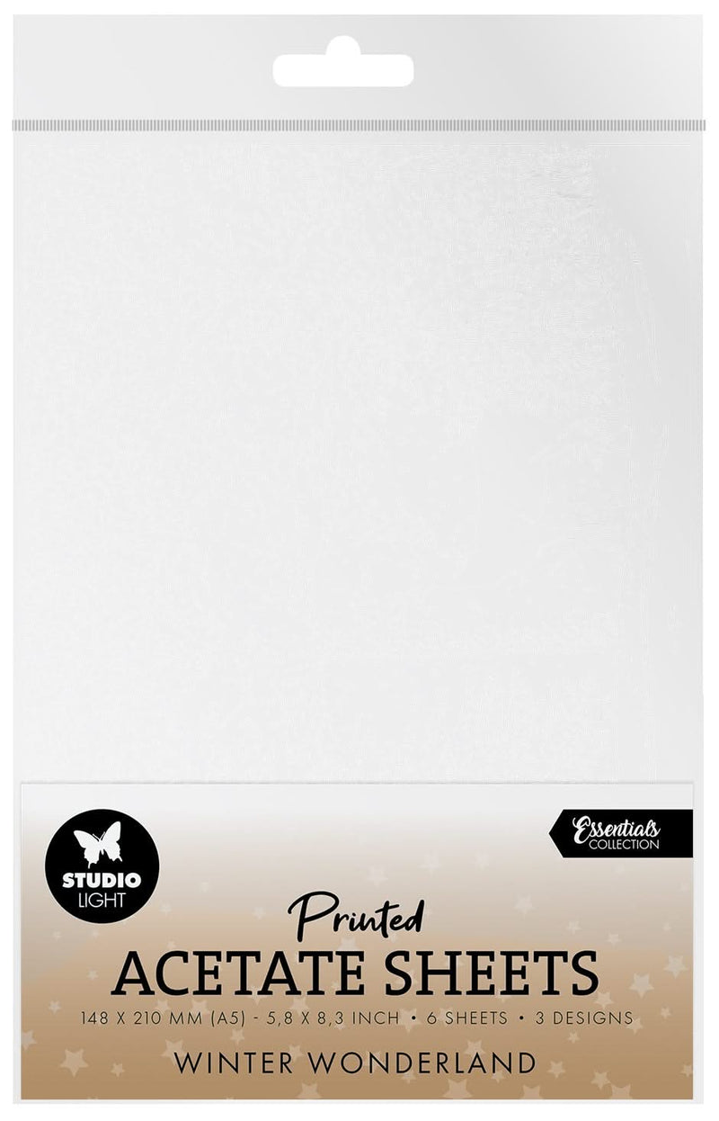 Studio Light Winter Wonderland Acetate Sheets 6/Pkg Winter Wonderland