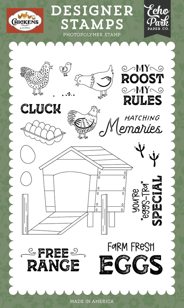 Echo Park Chickens Stamp Set My Roost