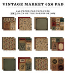 Carta Bella Double-Sided Paper Pad 6"X6" Vintage Market