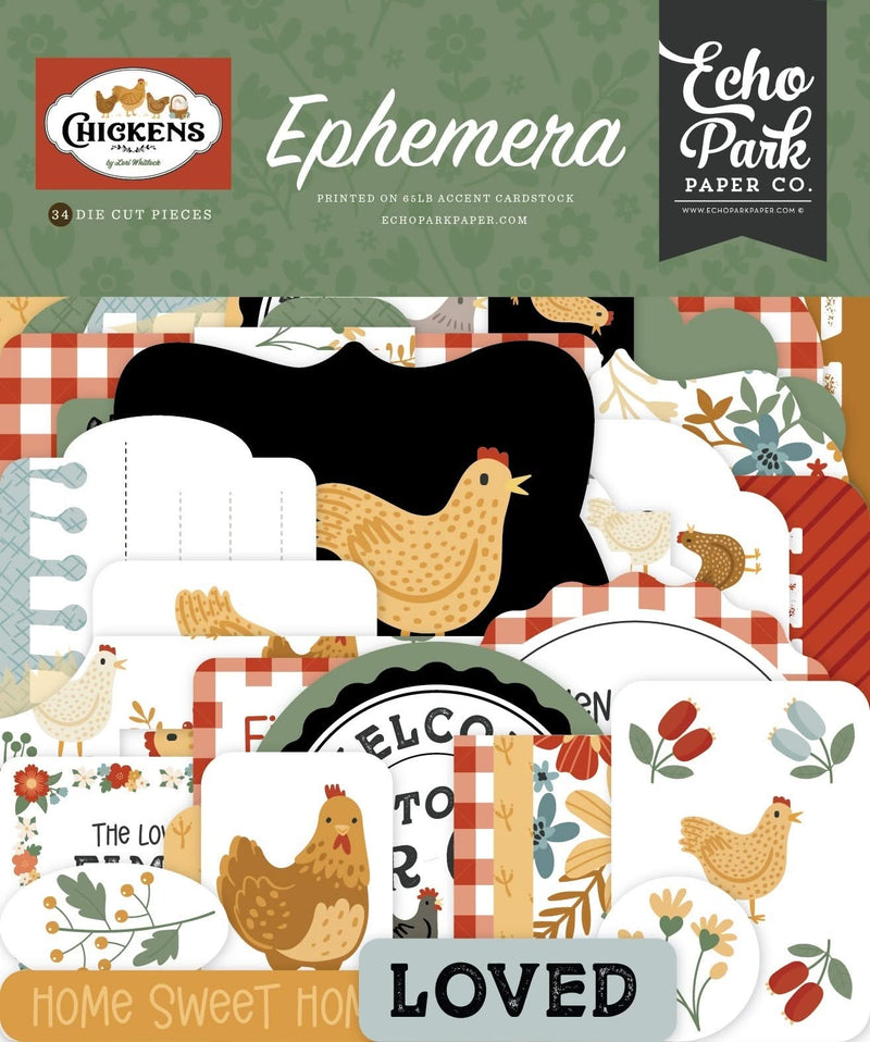Echo Park Chickens Ephemera Chickens, Icons
