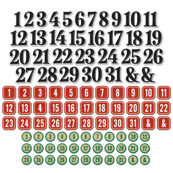 49 And Market Chipboard Set Bits, Mistletoe And Memories