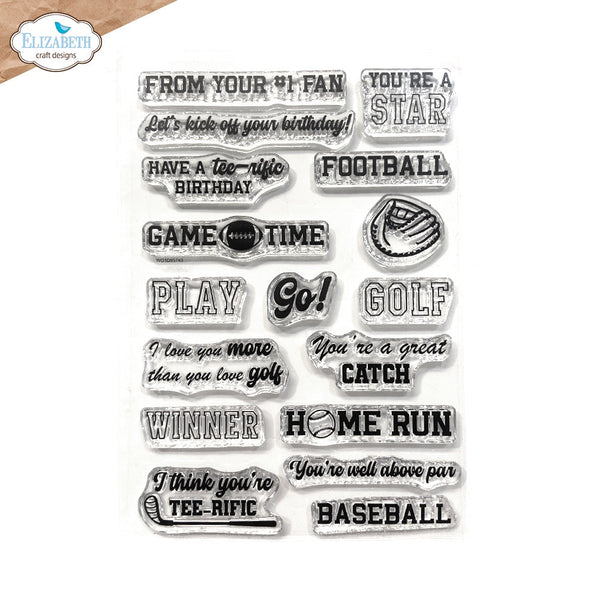 Elizabeth Craft Clear Stamps Sport Sentiments