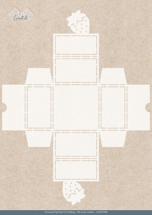 Find It Trading Card Deco Essentials Stencil Sweet Box A4, Sweet Strawberries