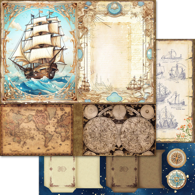 Memory Place Double-Sided Collection Pack 8"X8" Sail Away