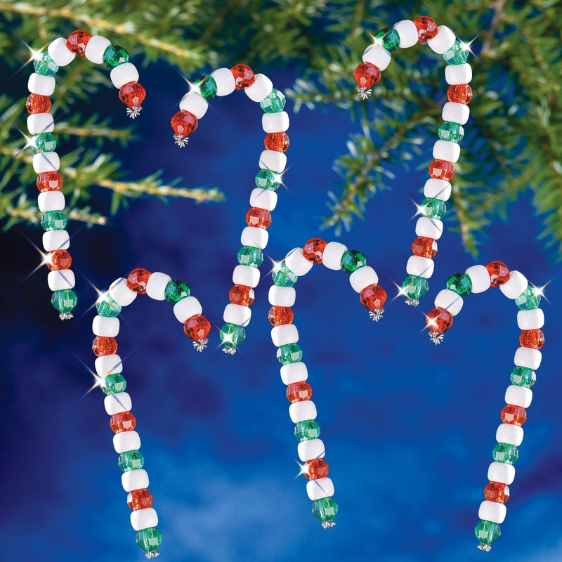 The Beadery Christmas Ornament Kit 16/Pkg Easy Candy Cane