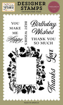Carta Bella Pressed Floral Stamp Set Floral Frame And Phrases