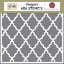 Carta Bella Pressed Floral Stencil 6"X6" Wavy Diamonds