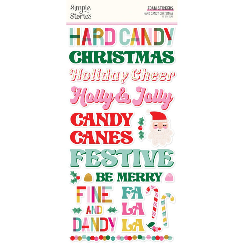 Simple Stories Foam Stickers Hard Candy Christmas