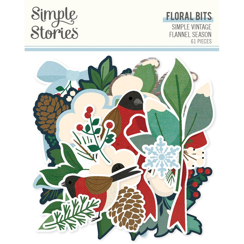 Simple Vintage Flannel Season Bits & Pieces Die-Cuts Floral