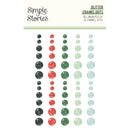 Simple Stories Glitter Enamel Dots 60/Pkg All Wrapped Up