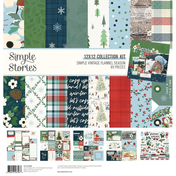Simple Stories Collection Kit 12"X12" Simple Vintage Flannel Season