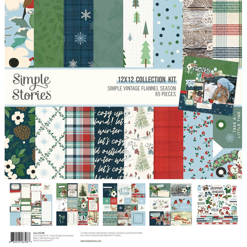 Simple Stories Collection Kit 12"X12" Simple Vintage Flannel Season