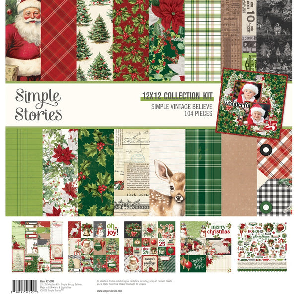 Simple Stories Collection Kit 12"X12" Simple Vintage Believe