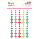 Simple Stories Glitter Enamel Dots 60/Pkg Hard Candy Christmas