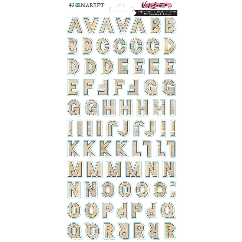 49 And Market Cardstock Stickers Paper Trail Alphabet