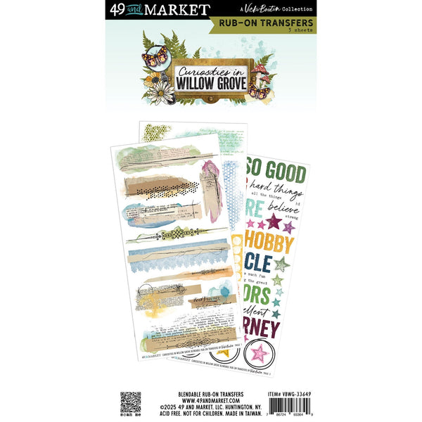 49 And Market Rub-On Transfer Set Blendable, Curiosities In Willow Grove