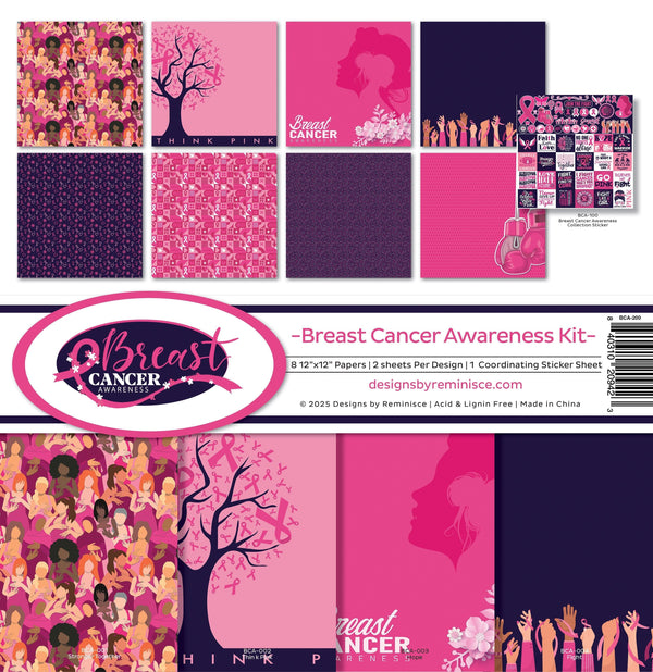Reminisce Collection Kit 12"X12" - Breast Cancer Awareness
