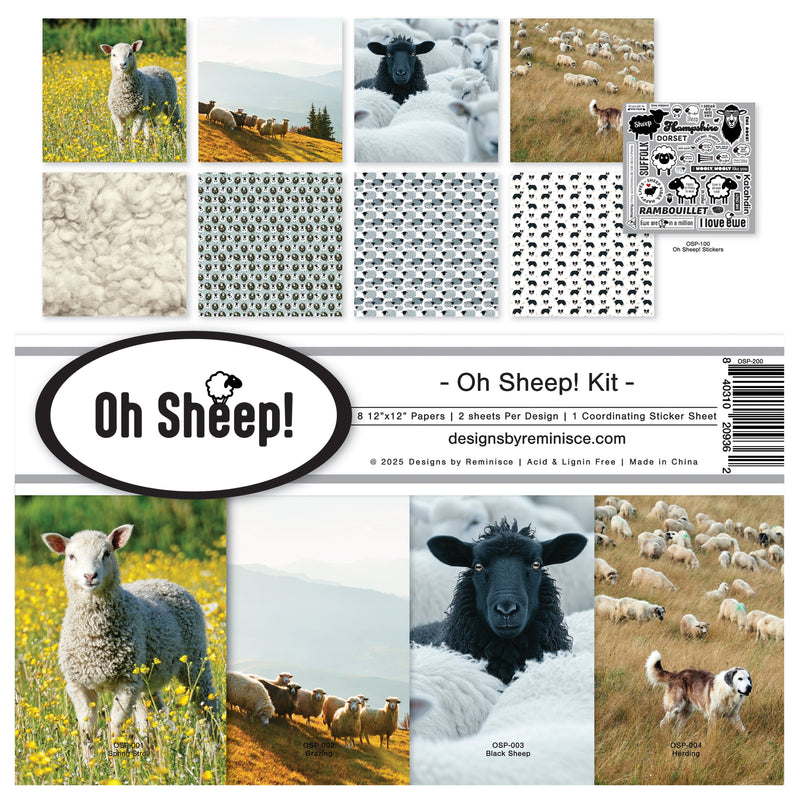 Reminisce Collection Kit 12"X12" - Oh Sheep!