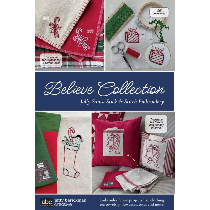 Jolly Santa Stick 'N Stitch Embroidery Pattern Collection - Believe