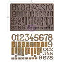 Finnabair Decor Moulds 5"x8"x8mm Letterpress Numbers