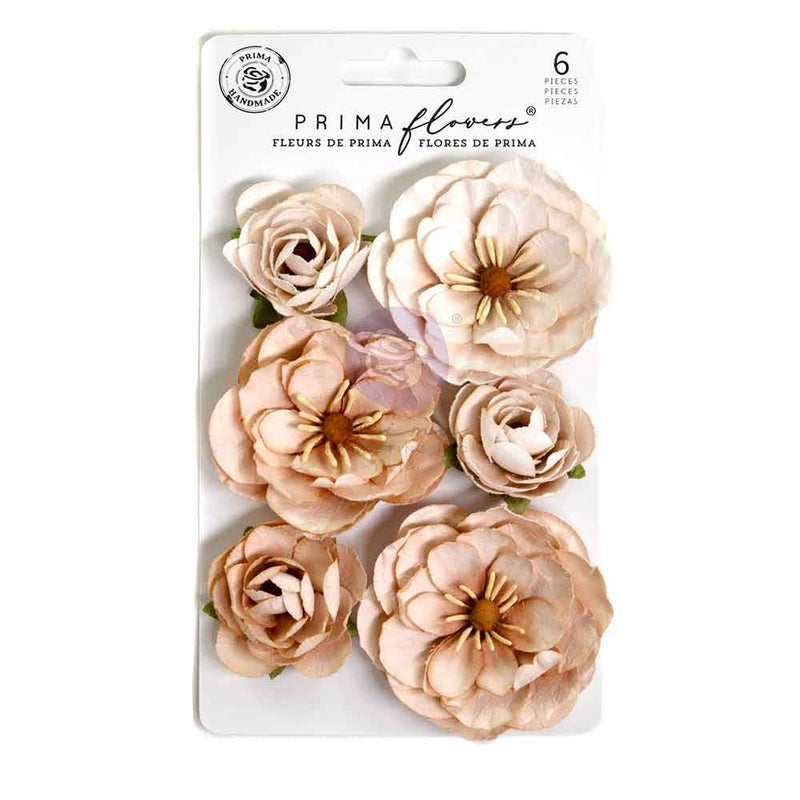 Prima Paper Flowers 6/Pkg Pumpkin Dust, Bewitched