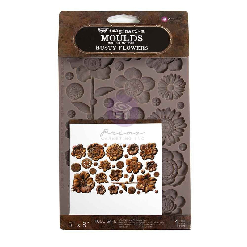 Finnabair Decor Moulds 5"x8"x8mm Rusty Flowers