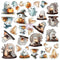Prima Vellum Ephemera 60/Pkg The Boo Crew, Bewitched